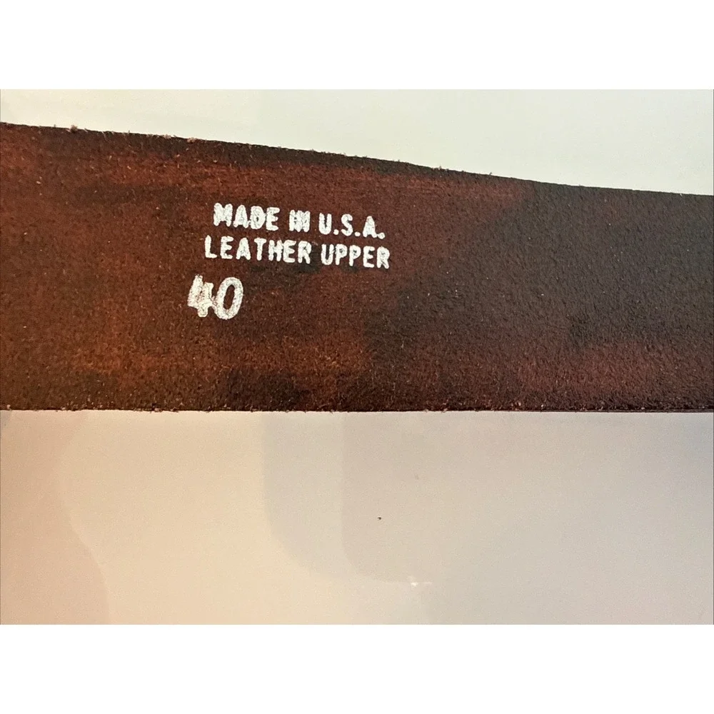 Beautiful Mens Western Embossed Leather Belt Size 40 Marked 2006 By IVAN